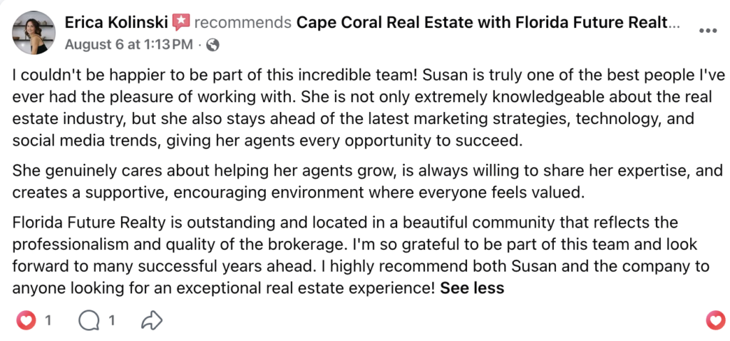 Agent review of Florida Future Realty